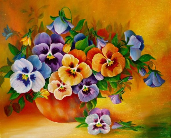 Анютины глазки Пинтерест