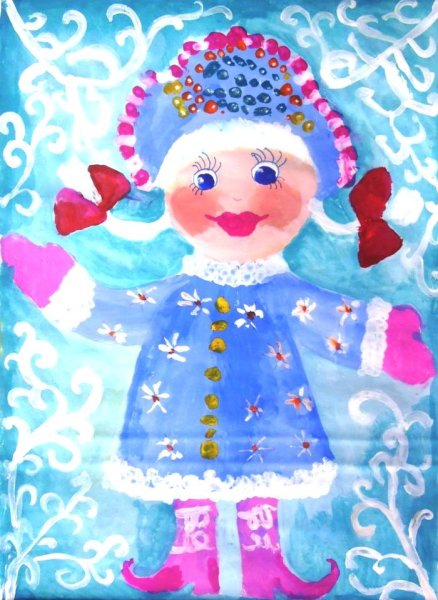 Снегурочка рисование для детей