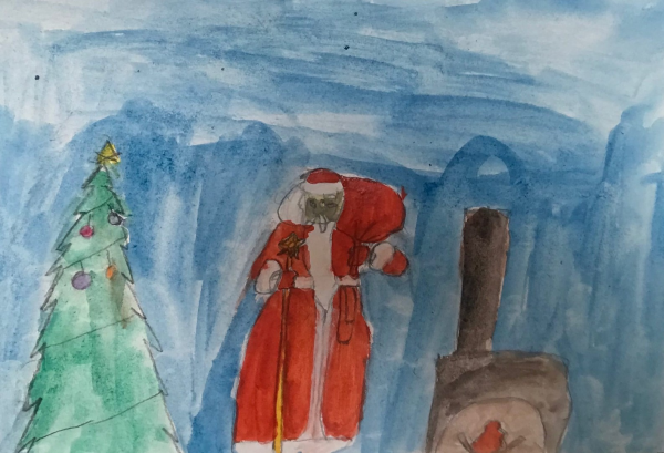 Рисование Деда Мороза