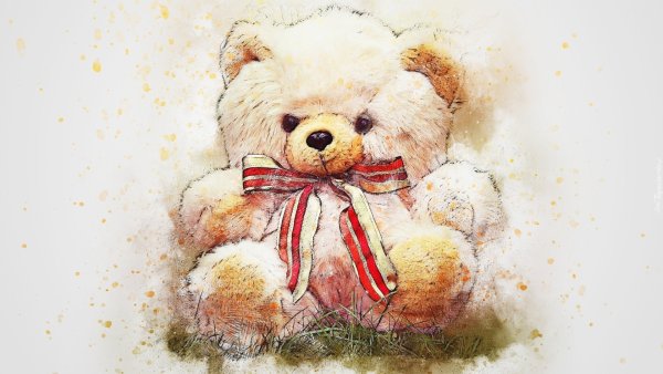 Медведь милый арт