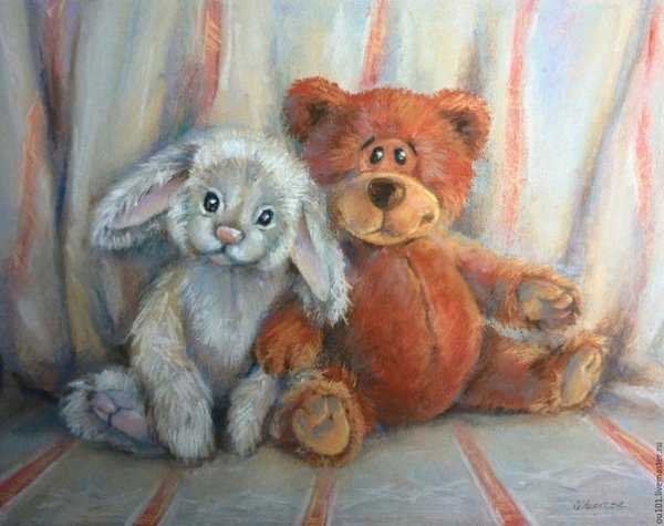 Мягкая игрушка пастелью