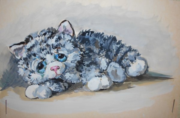 Мягкая игрушка гуашью