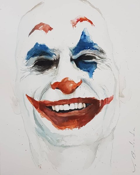 Джокер акварель Хоакин