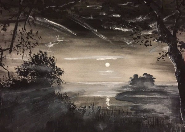 Grisaille пейзаж