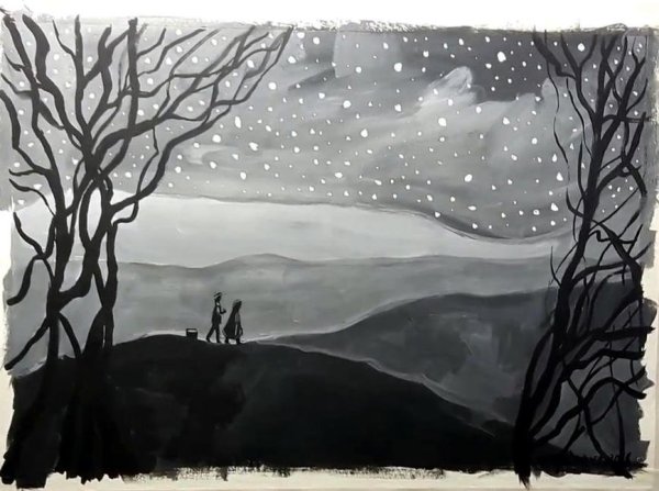 Пейзаж в ахроматических тонах