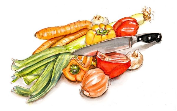 Рисование на тему продукты