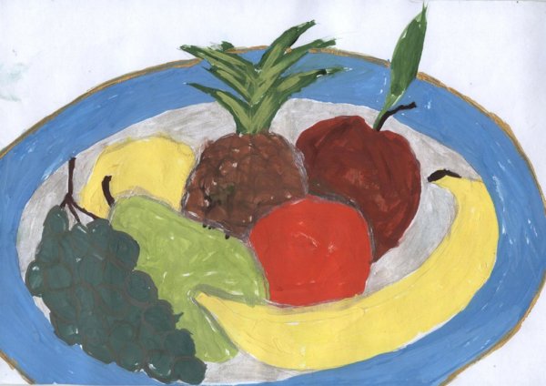 Рисунок о вкусной и здоровой пище