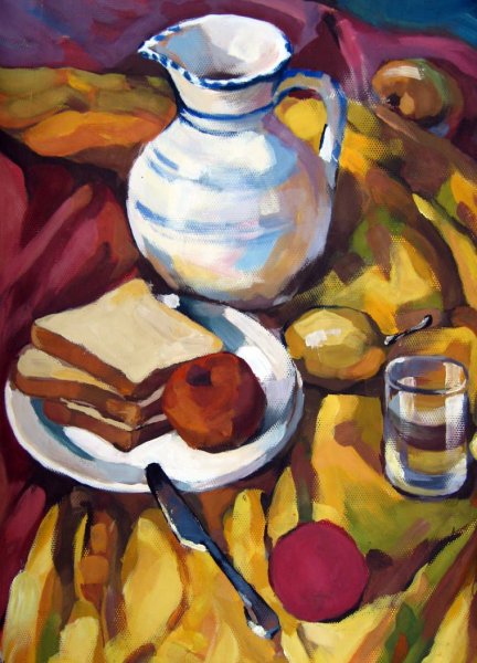 Натюрморт гуашью Академическая живопись