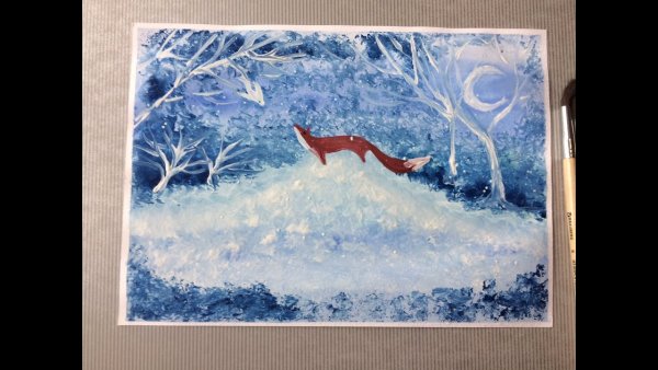 Мастер класс по теме первый снег гуашью