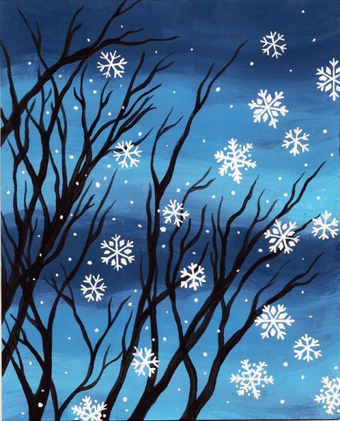 Рисование на зимнюю тематику