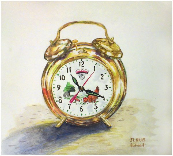 Новогодние часы на прозрачном фоне