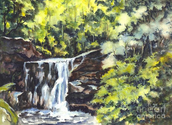 Правополушарное рисование для детей водопад