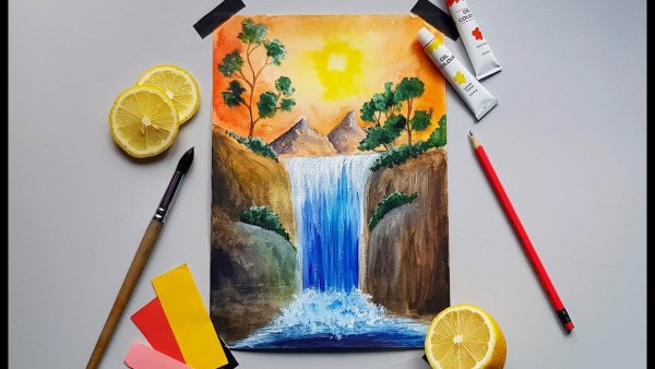 Водопад акрилом