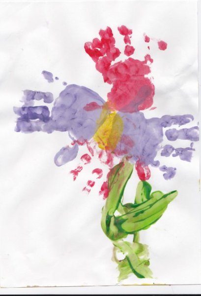 Рисование гуашью пальцами