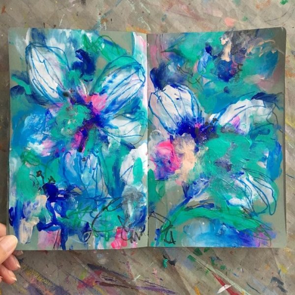 Рисуем пальцами гуашью