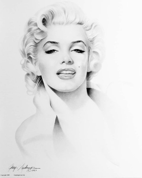 Портрет Мэрилин Монро силуэт
