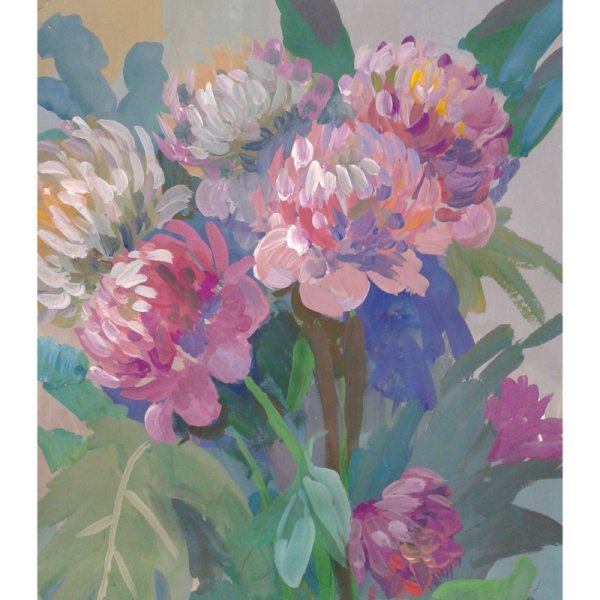 Живопись пионы гуашью