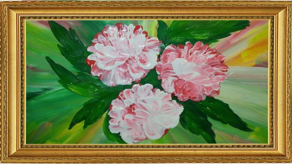 Живопись пионы гуашью