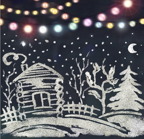 Трафареты на окна для гуаши