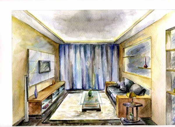 Фронтальная перспектива комна