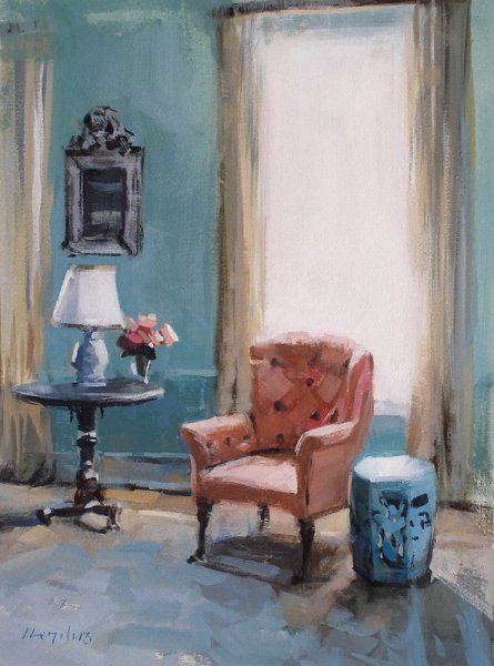 Интерьер гуашью живопись