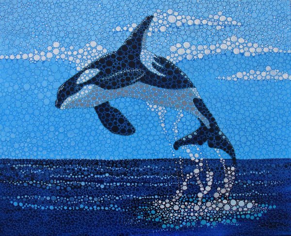 Точечная живопись море