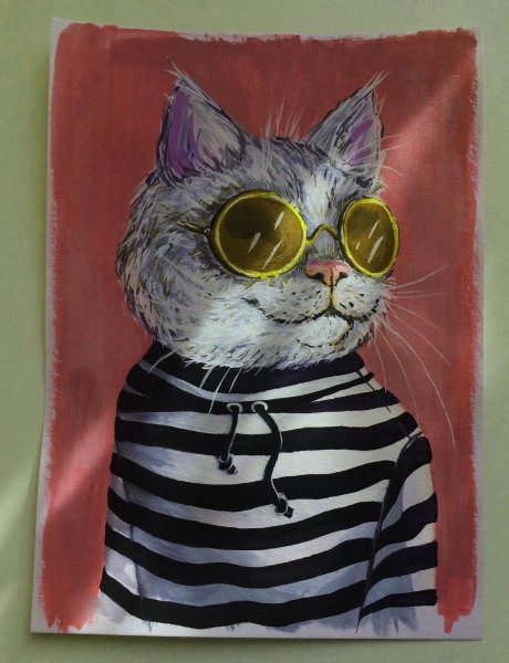 Рисуем котов гуашью