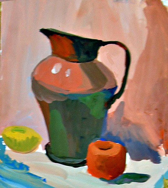 Кувшин гуашью