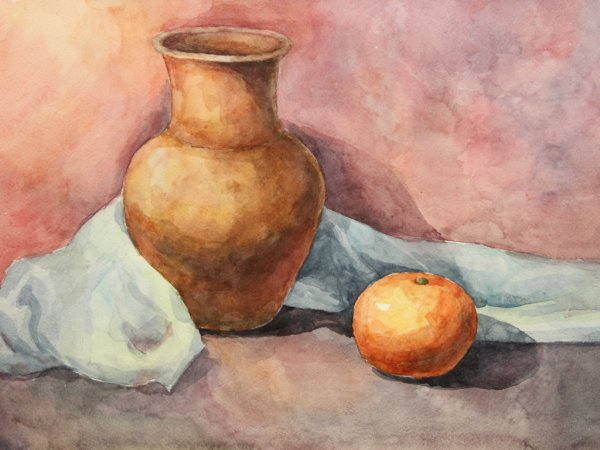 Рисование акварелью натюрморт