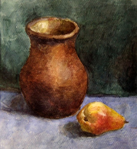 Ревякин Дмитрий натюрморт кувшин яблоки