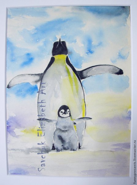 Правополушарное рисование Пингвин