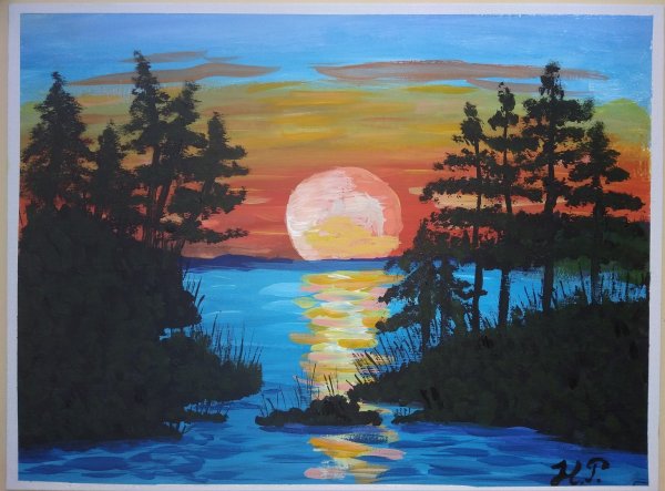 Аппликация пейзаж