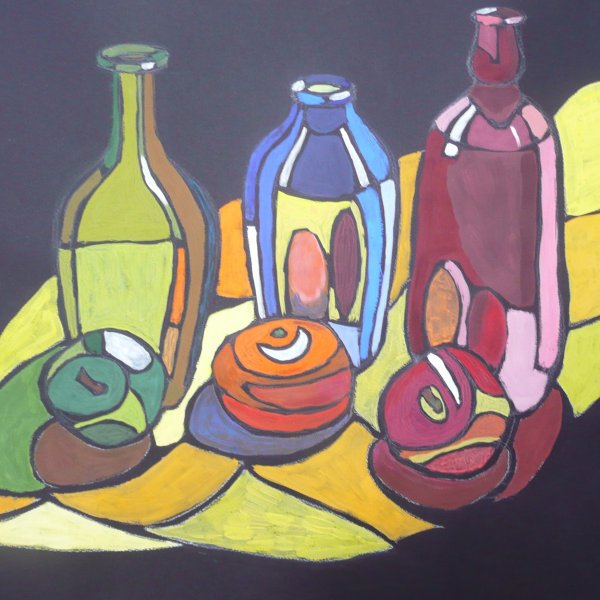 Декоративный натюрморт цветной