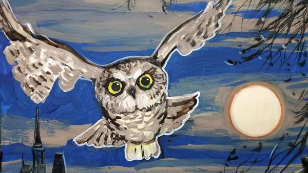 Правополушарное рисование Сова