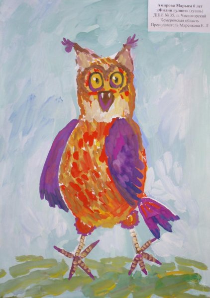 Сова акрилом