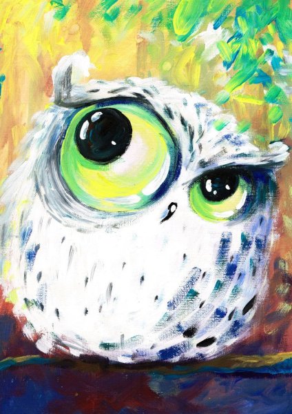 Рисование с детьми Филин