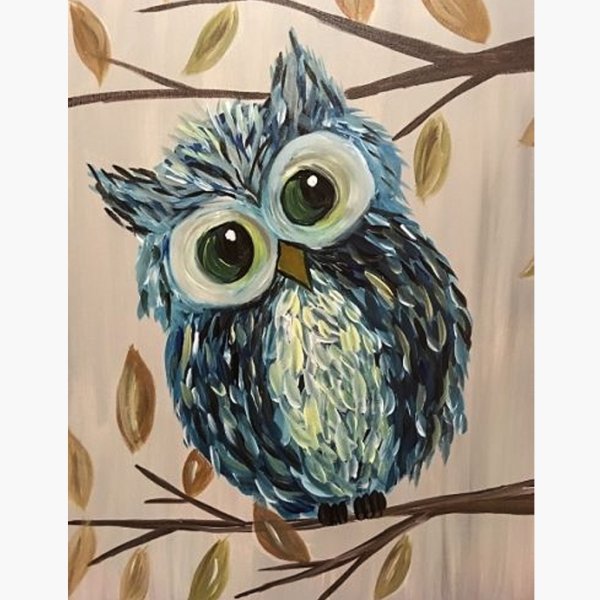 Сова рисование гуашью