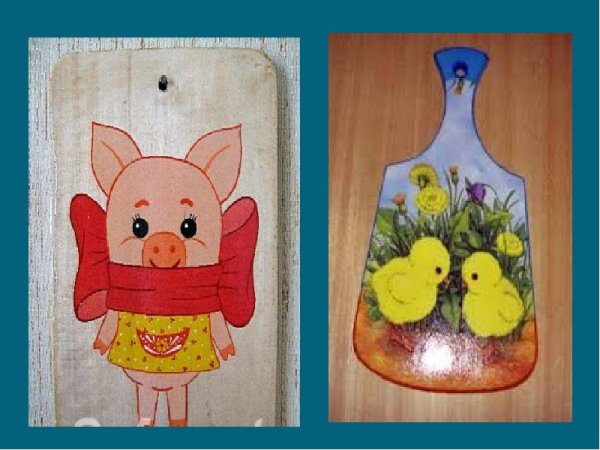 Рисование на разделочной доске