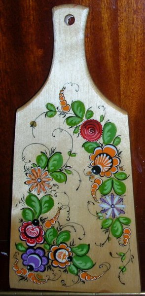 Роспись разделочной доски для начинающих