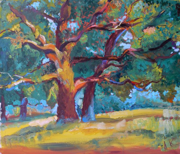 Дуб живопись