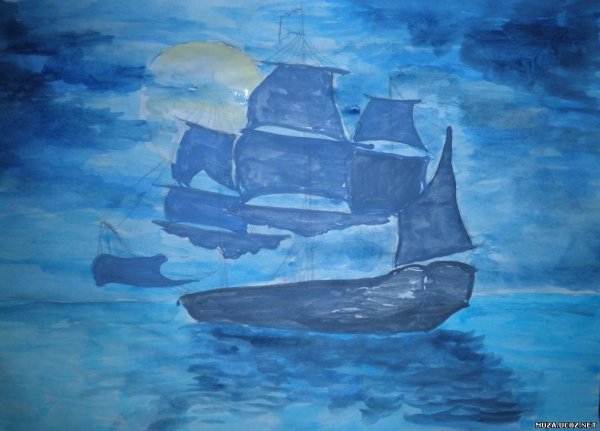 Корабли в море изо