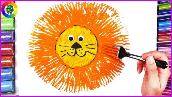 Рисование вилкой для детей