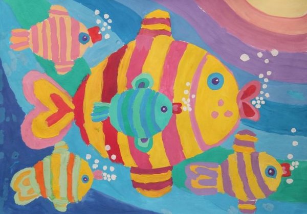 Рисование для детей подводный мир