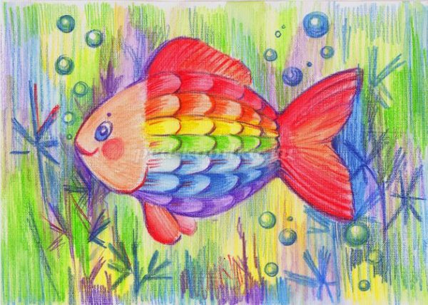 Рисунки цветными карандашами для детей