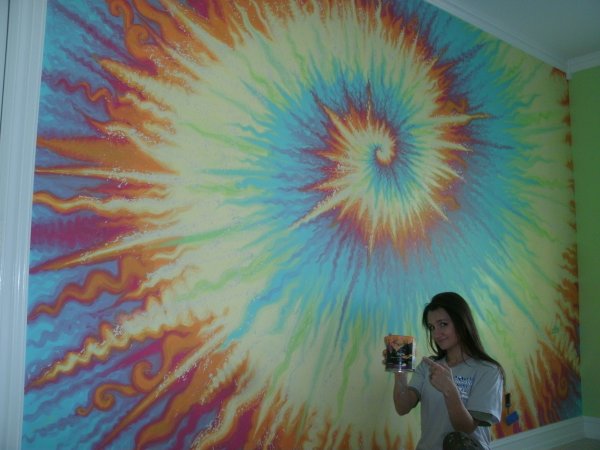 Техники рисования на стене