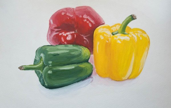 Болгарский перец акварелью