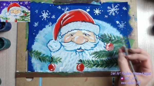 Рисование на стекле на новый год