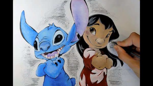 Рисунок Стича карандашом