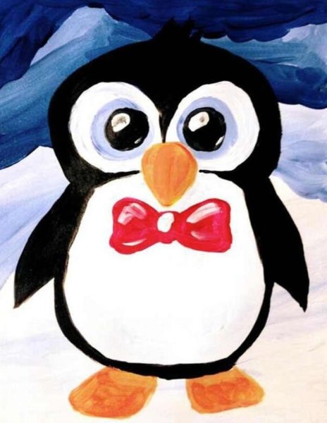 Рисование пингвина для детей