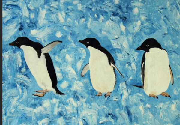 Рисование пингвина для детей